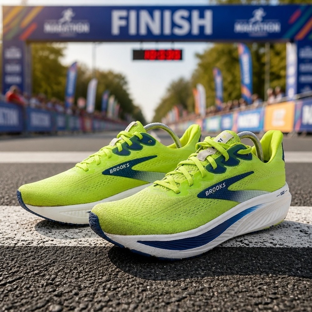 Brooks Ghost 17, Acid Lime/Navy/White,  Medium Men's US 10.5 / EU 44.5